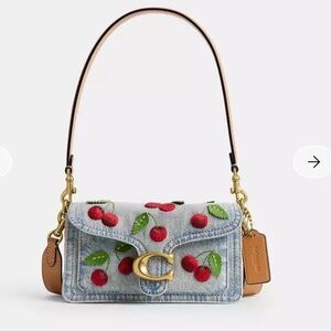 NWT Coach SMALL Cherry Denim Tabby 20
Shoulder Bag Crossbody